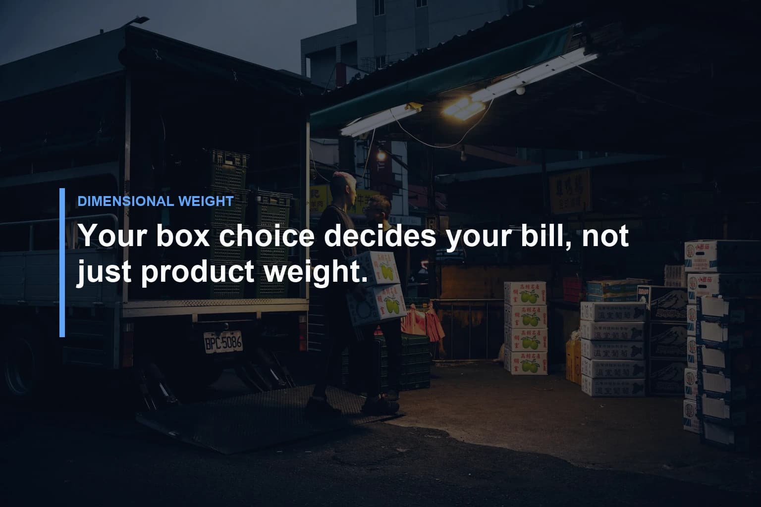 Your box choice decides your bill, not just product weight. — Dimensional weight